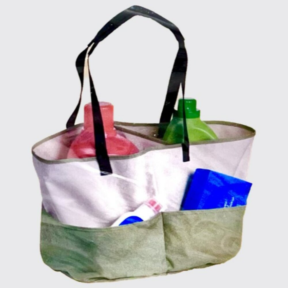 Homz Laundry Accessory Bag Shopping Tote with Durable Multi-Pocket Design - New